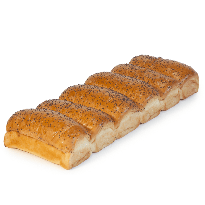6x8 Poppy 6" x 8 Brioche Poppy Pan Rolls